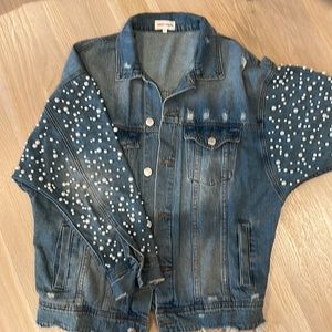 Denim Jacky with Pearl detail